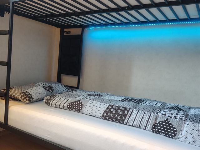 Kinderzimmer mit Etagenbett im Ferienhaus 5