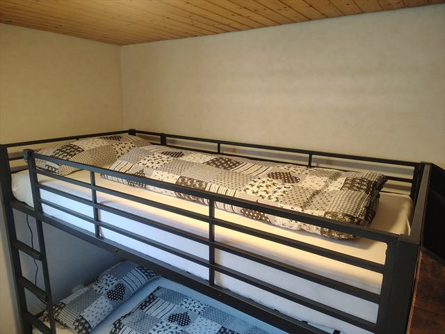 Kinderzimmer mit Etagenbett im Ferienhaus 7